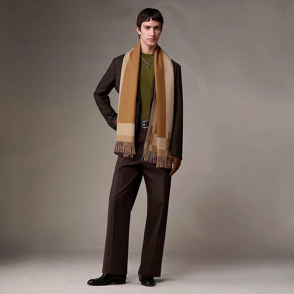 H Passant scarf - Blue | Hermès USA